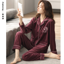 Winter coral fleece pajamas women warm thin velvet island velvet home clothes autumn and winter thickened flannel plus size set
