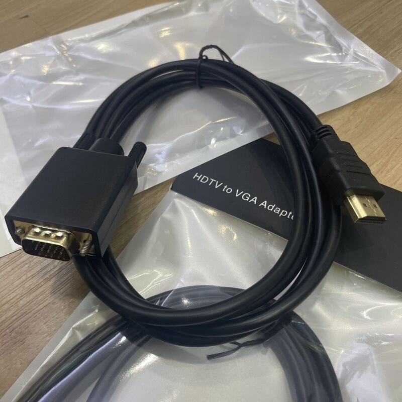 1.8m HDMI to Vga Adapter Cable Computer Display 1080P High-Definition Video HDMI to Vga Factory Direct Sales 1.8m HDMI to Vga Adapter Cable Computer Display 1080P High-Definition Video HDMI to Vga Factory Direct Sales