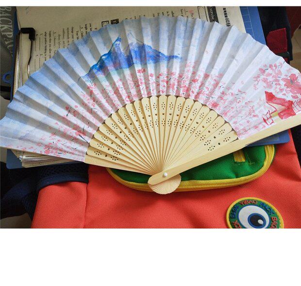 儿童折叠纸扇绘画空白手绘彩色扇子diy夏季手工制作材料凉扇-阿里巴巴