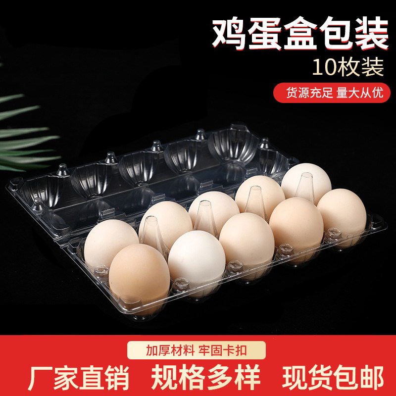 Manufacturer direct sale plastic eggs Disposable Earth Eggs Gift Boxes Transparent Chai Eggs 10 Loaded Eggs