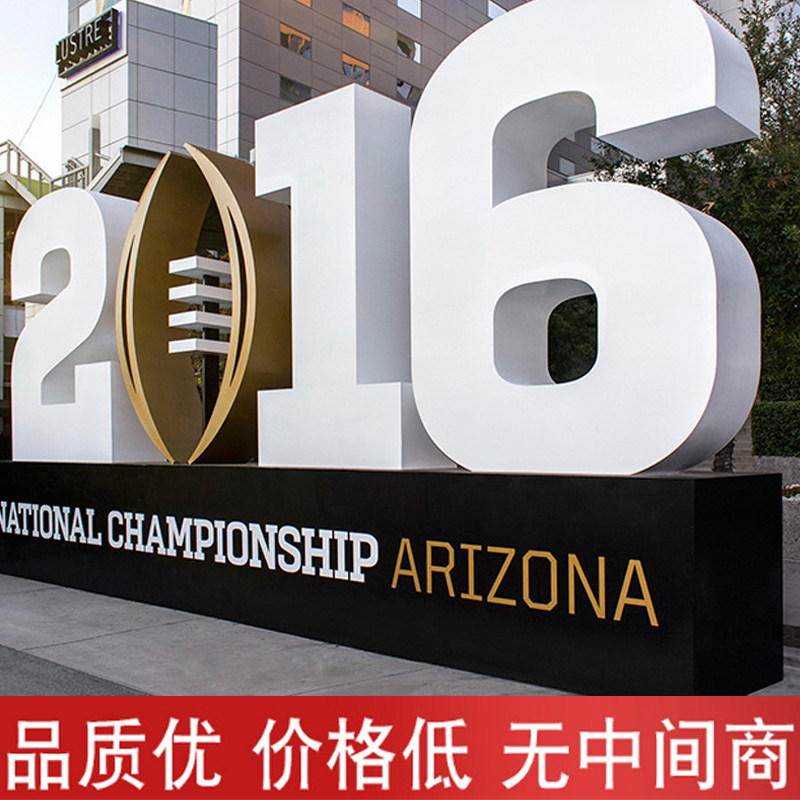 Stainless steel bifacial large alphabet custom outdoor floor lawn luminous indoor landscape metal stereo character set to do