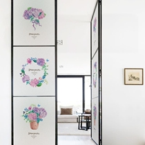 Electrostatic frosted window grilles bathroom toilet sliding door stickers transparent opaque waterproof window glass sticker film