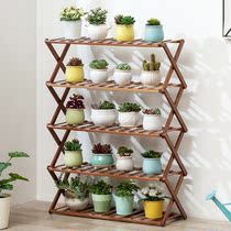50 70 100cm long meat shelf foldable installation-free balcony exposed rack Living room multi-layer flower rack MR14