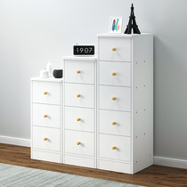 25 30cm narrow bedside table Wooden small cabinet Dormitory bedside storage cabinet Clip gap chest of drawers DJ17