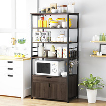 Home restaurant shelf Floor-to-ceiling dining side cabinet Microwave oven storage cabinet Rental house multi-function high cabinet DJ11