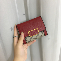 European and American retro womens wallet womens short 2021 new simple youth personality tide small wallet wild coin purse