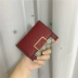Ví nữ châu Âu và ví lớn nữ ngắn đoạn 2018 mới đơn giản thanh lịch cá tính ví nhỏ ví nhỏ hoang dã bóp da cá sấu giá rẻ Ví tiền