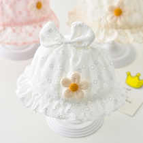 Single-layer newborn baby hairband for baby girl to protect fontanelle summer thin princess fontanelle full moon hundred days bow headdress