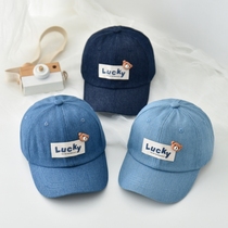 Childrens hat 2024 Spring Summer new boy 100 hitch a baseball cap foreign air baby Han version Chauded Cute Duck Tongue Cap