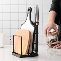 Japanese-style multi-function knife holder Kitchen supplies Cutting board kitchen knife holder Cutting board tool holder Knife holder Storage rack