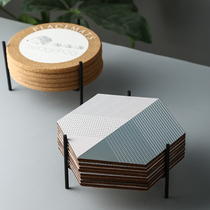 Cork insulation mat Table mat Creative pot mat Nordic household bowl coaster heat-resistant casserole mat Vegetable plate anti-scalding mat