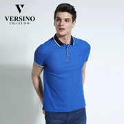 Versino vinsino nam 2018 hè kinh doanh quý ông ve áo ngắn tay áo thun cotton rộng rãi - Polo