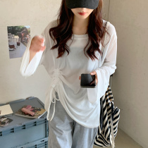 Seaside resort sunscreen shirt Womens pullover loose hot spring swimsuit with bikini blouse beach coat can be put into the water