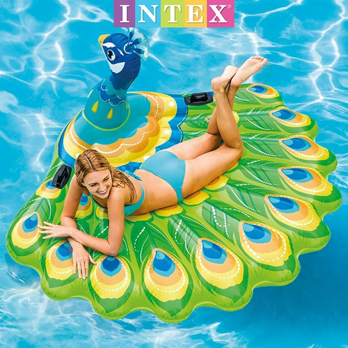 Intex, надувной бассейн для взрослых, водная игрушка, плавательный круг, павлин, популярно в интернете