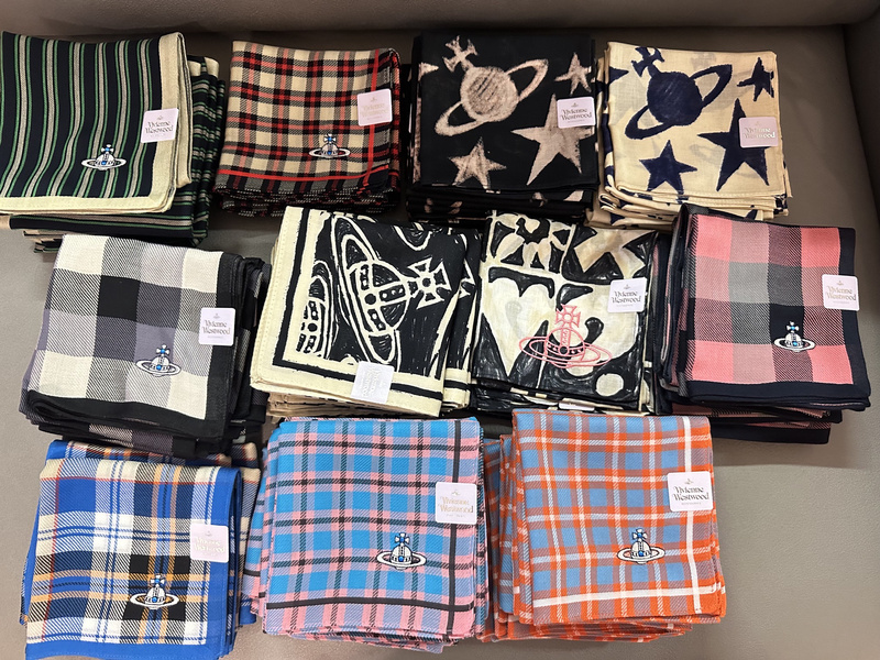 Birthday Gift Japanese Authentic Westwood/Kate Spade Silk Scarf Small Square Scarf Handkerchief Collection