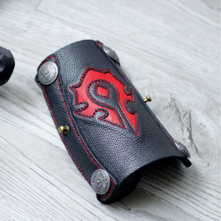 (Devil Beast) World of Warcraft Tribal Pattern Bow Archery Archery Arm Reflex Traditional Hunting Arm Handmade Cowhide