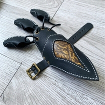 (Castlevania) Finger guard arm beauty hunting traditional anti-curved bow Mediterranean three-finger set handmade cowhide archery protective gear