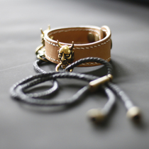 American hunting anti-curved bow and arrow bow protection rope Archery protection rope equipment wrist head layer real cow leather handmade hand rope