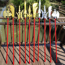 Three kingdoms plastic metal red tassel gun weapons Childrens spear toys Zhao Yun gun knife Guan Gong sword performance sword