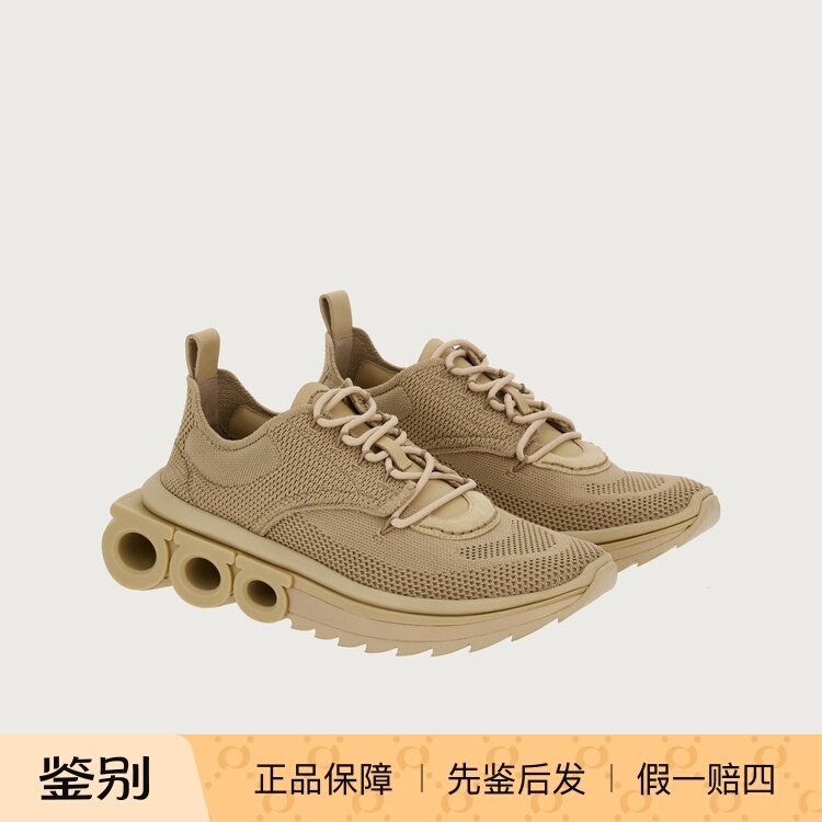 Brand New Genuine Ferragamo Technical Knitted Sneakers Low-Top Casual Shoes for Women 760869