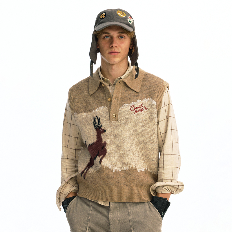 Chemical Products Alaska Deer Hunter Hunting Knit Vest K1_Khi_Knitvest