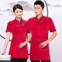 Красный фартук, короткий рукав