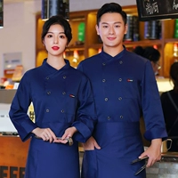 Синий лонгслив, фартук подходит для мужчин и женщин