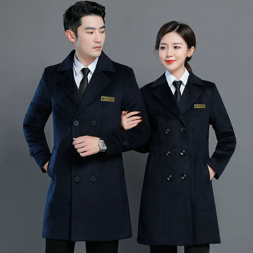 Шерстяное пальто для отеля для работы подходит для мужчин и женщин, ювелирное украшение, демисезонный пуховик