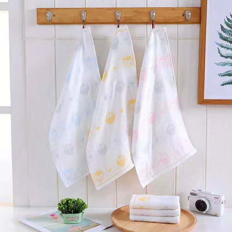 Golden Dingqing 3 points water bamboo fiber gauze wash face with children's small towel 25*50cm children's towel 4 bars