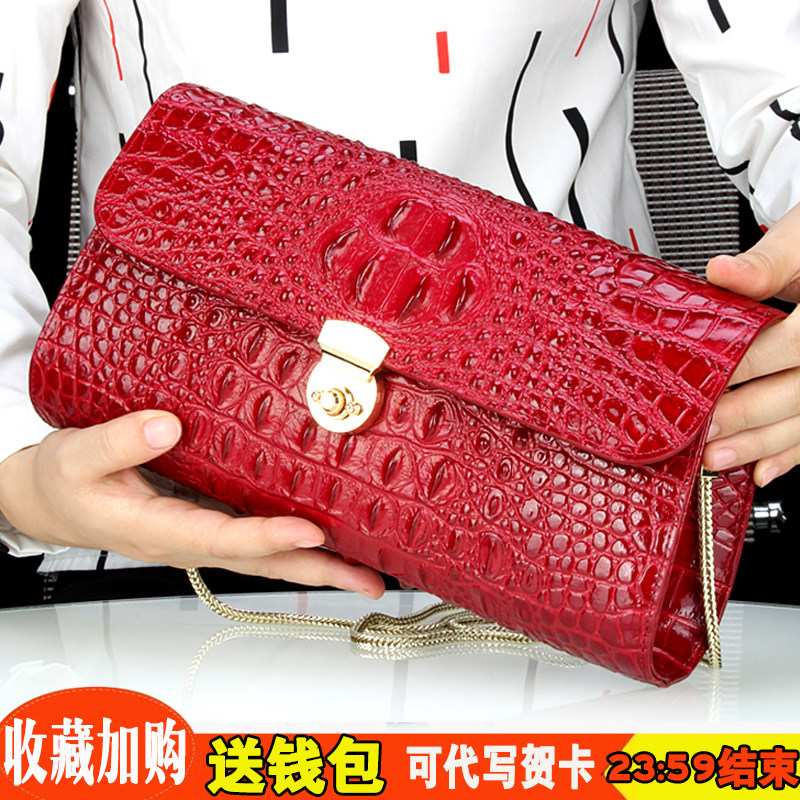 Thailand crocodile leather women's bag messenger bag shoulder bag 2020 new clutch bag ladies luxury leather handbag