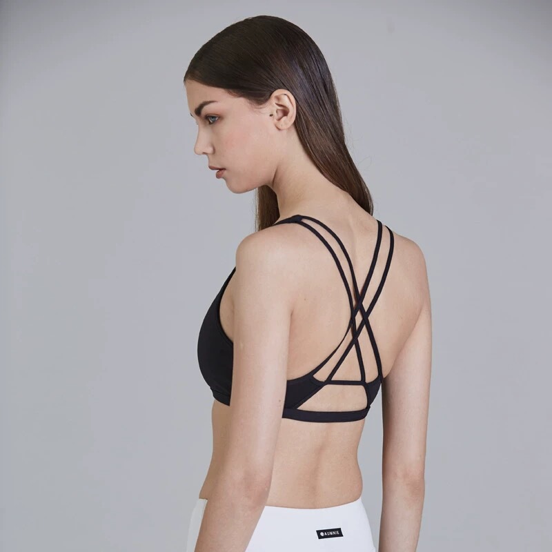 Aumnie Free-Bust Shockproof Gathering Bra for Large Busts, Yoga Fitness, Slimming, Medium Strength