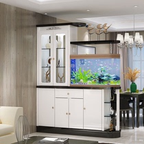 Simple modern entrance living room entrance hall with fish tank wine cabinet screen partition room double-sided shoe cabinet Hall decoration cabinet