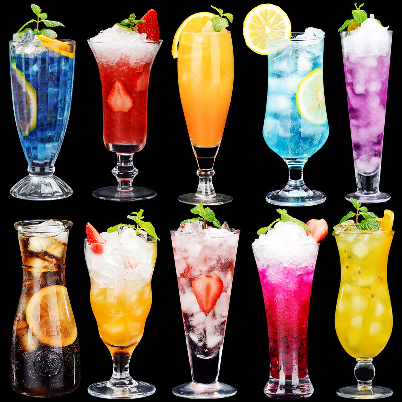 Home glass cups Creative dining room Juice Cups Milk Tea Cups Drinks Cups Drinks Cups Sandy Cups Milkshake Cold Drinks