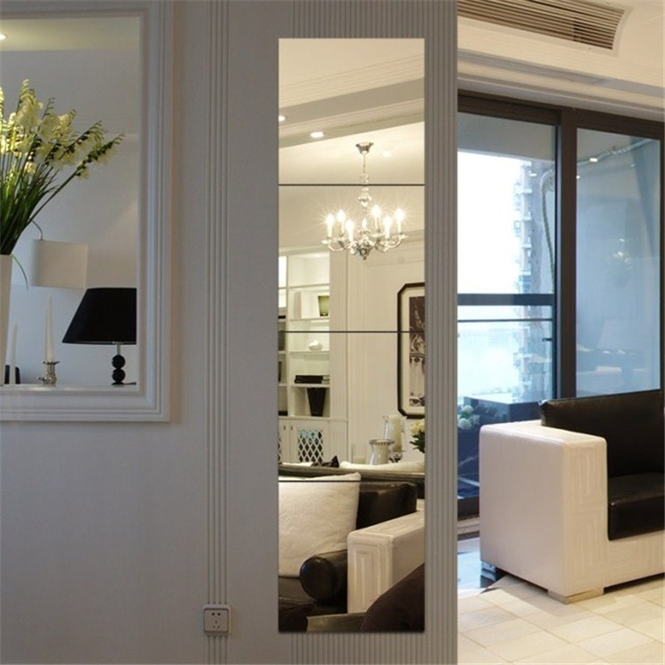 Gương treo tường dài đầy đủ IKEA không khung gương trang điểm phù hợp gương phòng ngủ ký túc xá khiêu vũ thay đồ dán gương kết hợp - Gương gương toilet