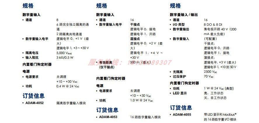 研华ADAM-4055 带LED显示的16路隔离数字量输入模块 