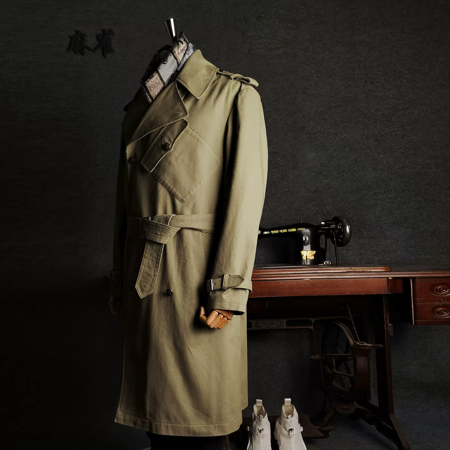 Ретро-тренч, slim fit, увеличенная толщина