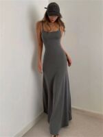 Camisoledress casual slim fit suspender dress knitted poloturtle neck dress