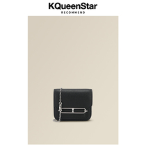 KQueenStar pig nose bag womens autumn and winter 2022 new cowhide chain bag small square diagonal one shoulder messenger bag