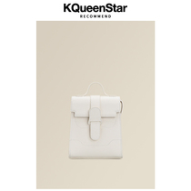 KQueenStar backpack bag Women summer 2021 new fashion drawstring cowhide leather scholar bag crossbody bag