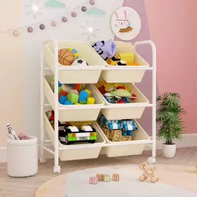 Children's toy storage layer rack baby storage artifact kindergarten toy rack storage cabinet mobile storage rack home