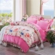 Ai tổ phiên bản Hàn Quốc của bộ lông cừu san hô bốn mảnh set Thicken Falais bốn mảnh flannel quilt bao gồm bộ đồ giường ấm áp