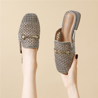 Open-Toe Mules for Women, Summer Hollow Breathable Design, 2026 New Style, Chunky Heel Slip-On Sandals