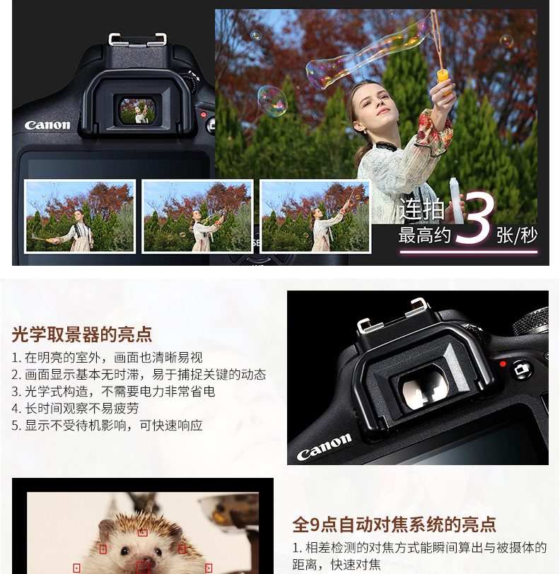 Máy ảnh DSLR Canon / Canon EOS 1500D Nhập cảnh HD Chụp ảnh du lịch kỹ thuật số Máy ảnh nữ Sinh viên nam 1300D Nâng cấp - SLR kỹ thuật số chuyên nghiệp may anh