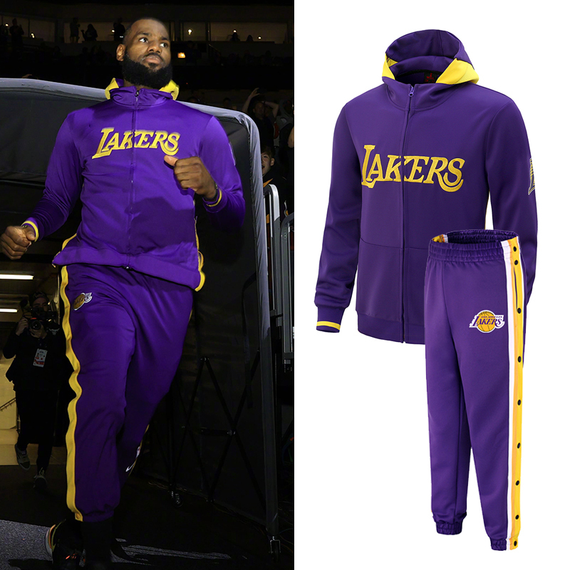 American Basketball Sports Jacket Men's Lakers James Game Uniform Sweatshirt Sweatpants Training Cardigan Hoodie American Basketball Sports Jacket Men's Lakers James Game Uniform Sweatshirt Sweatpants Training Cardigan Hoodie