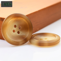 Khaki cashmere coat button all-match windbreaker woolen coat sweater button men and women pants suit cardigan button