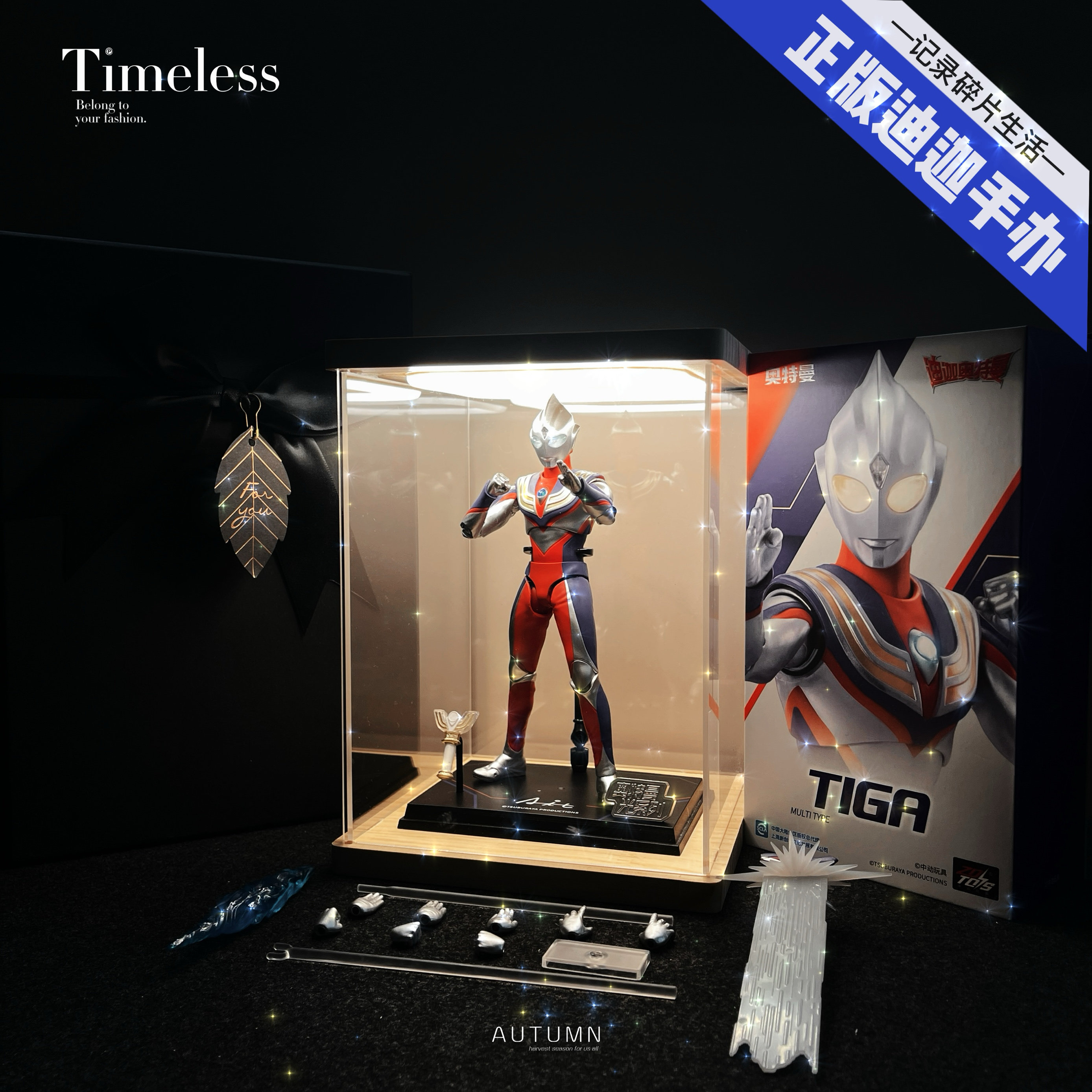 Официальный подлинный новый Diga Ultraman, настоящая резьба по кости, украшение ручной работы, игрушка для мальчика, подарок на день рождения, подарочная коробка Изображение 1