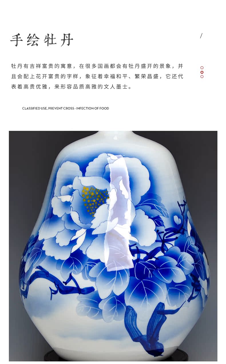 Jingdezhen ceramics hand - made vases, new Chinese style home sitting room porch rich ancient frame TV ark adornment furnishing articles