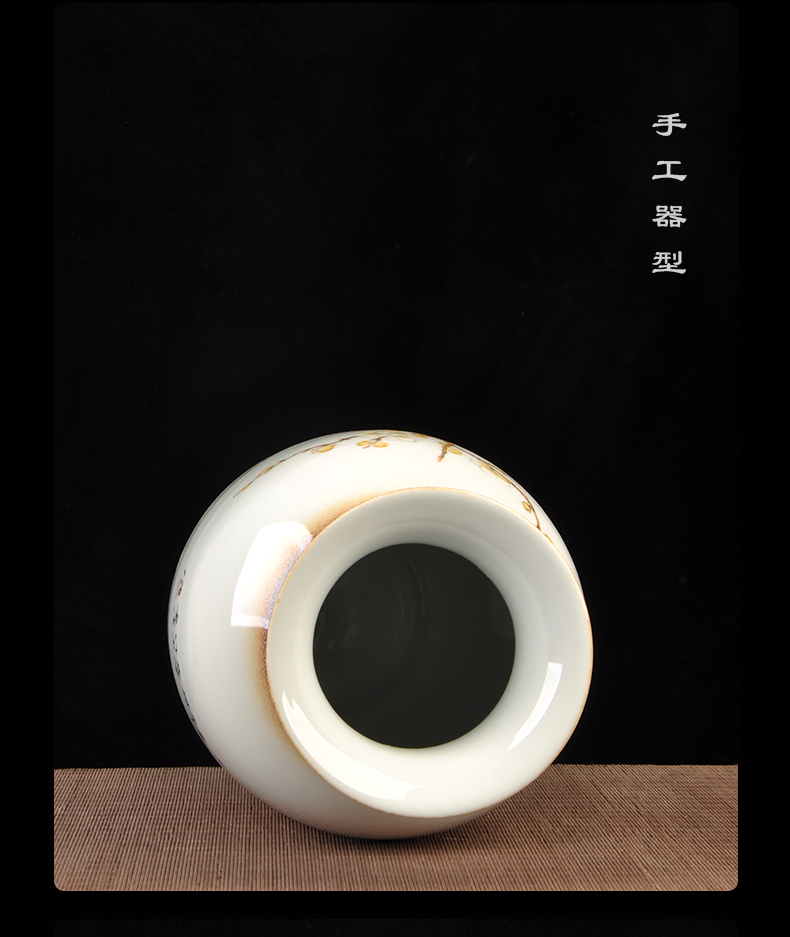 Jingdezhen ceramics new Chinese hand - made dried flower vases, flower arrangement bedroom household furnishing articles, the sitting room porch decoration