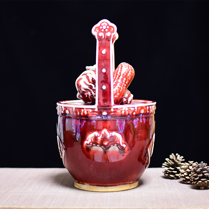 Jingdezhen ceramics Chinese antique antique Chinese wind peanut furnishing articles artistic decoration decoration