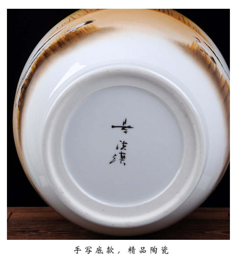 Jingdezhen ceramics hand - made celebrity cixin qiu - yun works famille rose porcelain vase art adornment handicraft furnishing articles in the living room